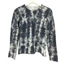 ルシアンペラフィネ lucien pellat finet 長袖 セーター カシミヤ混ニット ビッグスタッズヘンプ入り トップス S グレー系 タイダイ柄【中古...