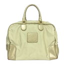 ロエベ LOEWE アナグラム ボストンバッグ ライトグリーン【中古】