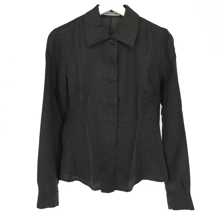 Rakuten - エンポリオアルマーニ EMPORIO ARMANI 長袖シャツ ブラウス サイズ40 M相当 ダークグリーン【中古】