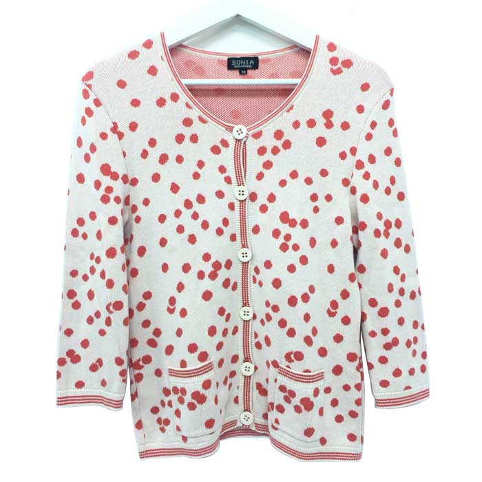 ソニアリキエル SONIA RYKIEL カーディガン オレンジ 中古 美品(4)