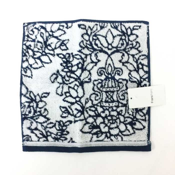 フランフラン Francfranc タオルハンカチ ブルー 中古 新品同様 美品