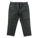 LEONARD レオナール クロップドパンツ コットン/シルク ブラック【中古】 レディース(4)