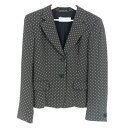 MAX MARA マックスマーラ 肩パッド入 総裏 テーラードジャケット グレー【中古】【新品同様】【美品】 レディース