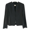 Chloe クロエ フォーマル ノーカラージャケット ウール ブラック Mサイズ相当【中古】 レディース