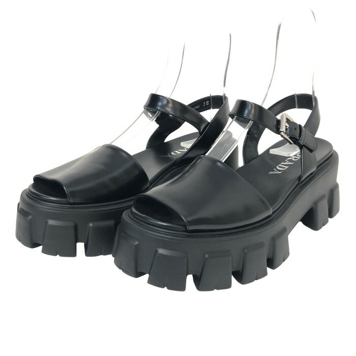 PRADA◆ベルベット プラットフォーム ストラップサンダル 厚底 楽天市場】サンダル レディース 厚底(ブランドプラダ