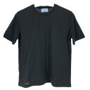 PRADA プラダ カットソー 半袖Tシャツ コットン ブラック XLサイズ【中古】【美品】レディース