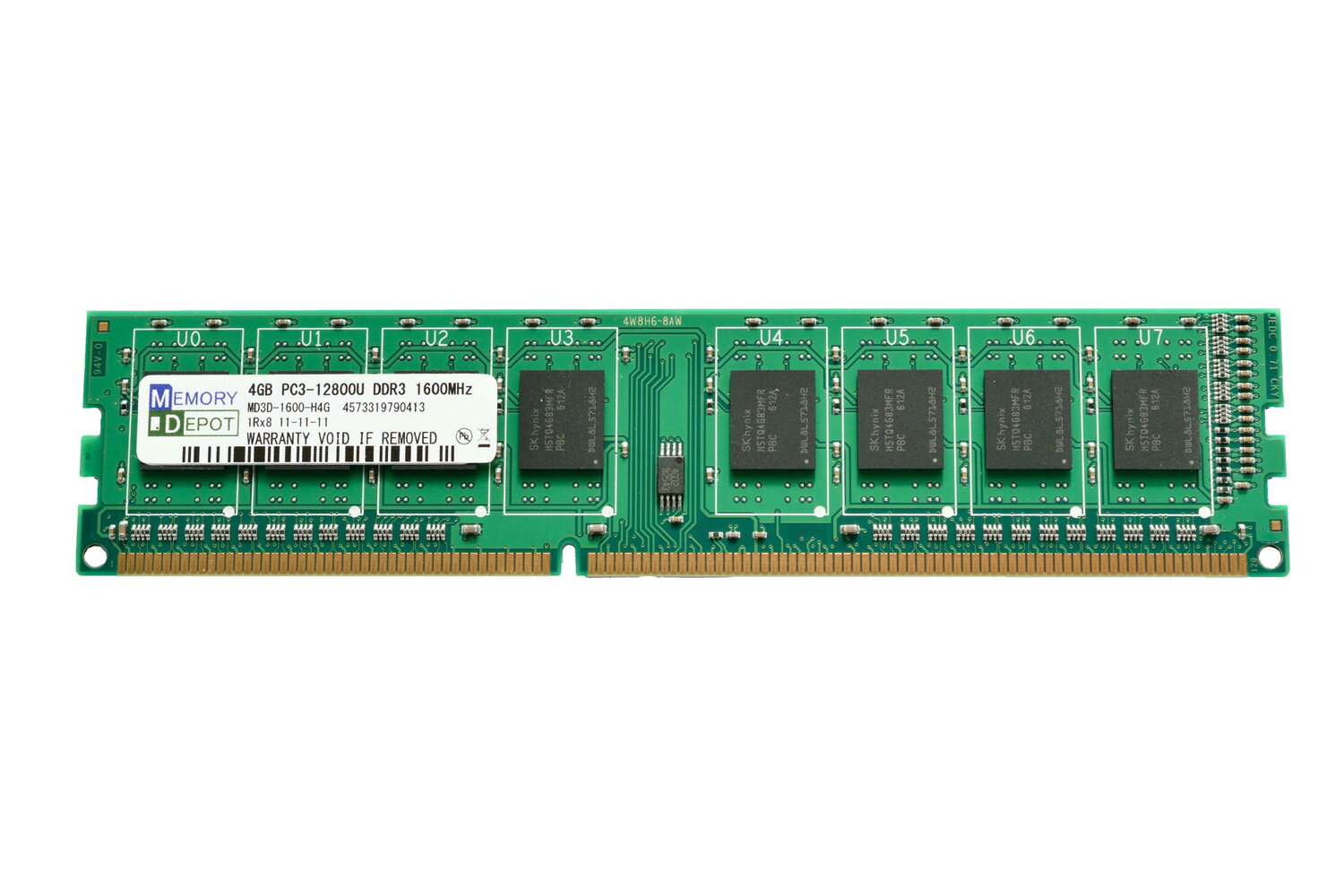 4GB PC3-12800 DDR3 1600 8chip 240pin DIMM PCメモリー 番号付メール便発送 送料込