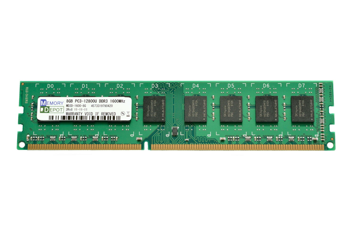 8GB PC3-12800 DDR3 1600 240pin DIMM PCメモリー 【相性保証付】 宅配便発送 送料込