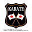 空手エンブレム(karate)日本国旗デザイン！世界大会や五輪、日本代表応援ワッペン