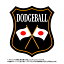 ドッジボールエンブレム(dodgeball)日本国旗デザイン！世界大会や五輪、日本代表応援ワッペン