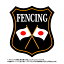フェンシングエンブレム(fencing)日本国旗デザイン！世界大会や五輪、日本代表応援ワッペン