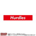 マフラータオル ハードル(赤に白抜き文字hurdles)※マイクロファイバー素材タオル20×110サイズ