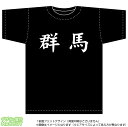 群馬Tシャツ(綿T-shirt：ブラック)