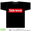 卓球Tシャツ(table tennis)ストリート系BOXロゴデザインの綿Tシャツ：黒
