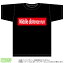 中距離走Tシャツ(middle distance run)ストリート系BOXロゴデザインの綿Tシャツ:黒 2,200円