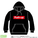 腕立て伏せパーカー(Push-up)ストリート系BOXロゴデザインのプルオーバースウェット