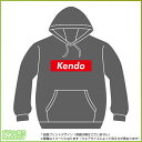 剣道パーカー(Kendo)ストリート系BOXロゴデザインのプルオーバースウェット 2