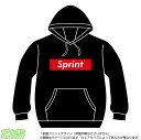 短距離走パーカー(sprint)ストリート系BOXロゴデザインのプルオーバースウェット