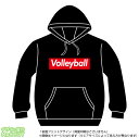 バレーボールパーカー(volleyball)ストリート系BOXロゴデザインのプルオーバースウェット