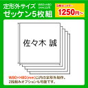 ゼッケン5枚入り　ネームプリント定形外(80×80mm以内)