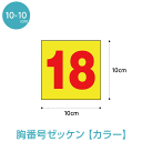 胸番号カラーゼッケン(W10cm×H10cm) スポーツゼッケン