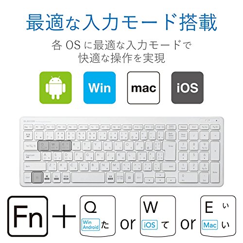 ワイヤレスbluetoothキーボード エレコム 最大87 Offクーポン Tk Fbp101wh ホワイト ポスカ付