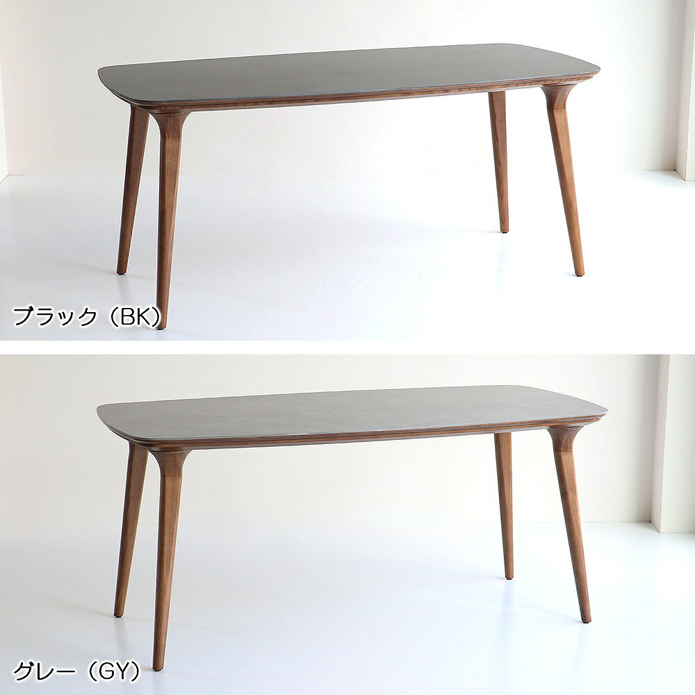 数量限定特価 耐熱 セラミック天板 ダイニングテーブル 食卓テーブル 幅160cm 奥行80 高さ71cm 4人用 机 木製脚 大理石風 防水 耐熱 傷に強い カフェ ダイニング 食卓 テーブル 机 おしゃれ デスク Dining Table テーブル単体 [3]