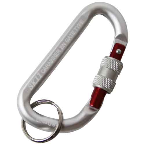 送料別 SK11・ロックカラビナBN・SAC−880BNシルバー 【10P24Oct15】【RCP】