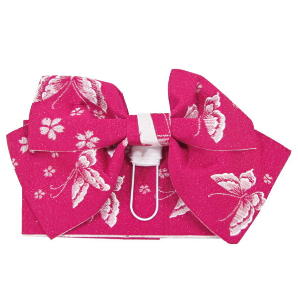 ジュニア女の子用浴衣作り帯 tob05（濃ピンク）