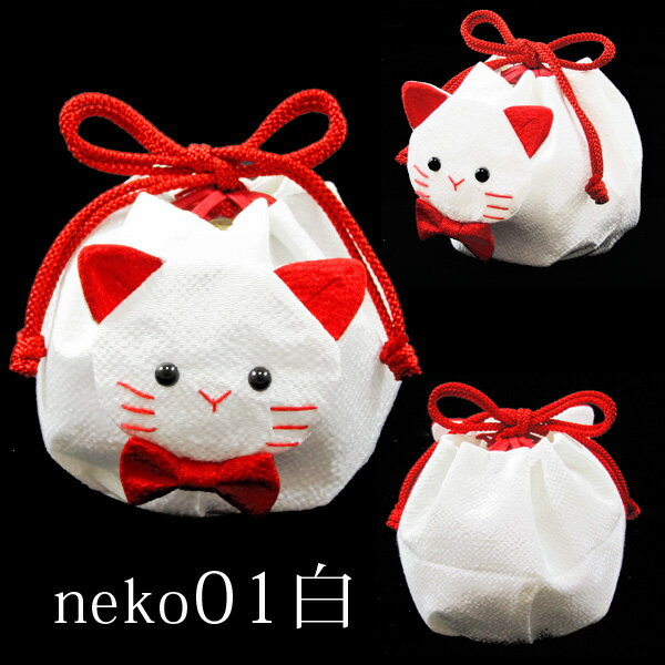 【ネコポス300円可】七五三 猫巾着 neko 2