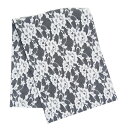【ネコポス300円可】女性用 片面レース半衿 rhe06黒