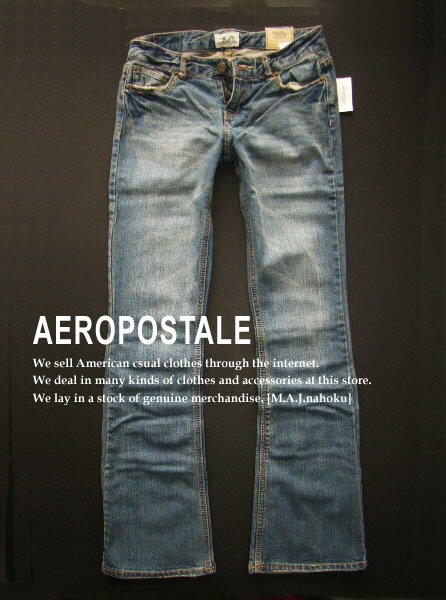 644新品★エアロポステール AEROPOSTALE★ヴィンテージデニム121　heiley flare★1/2REG★WOMENS ジーンズ