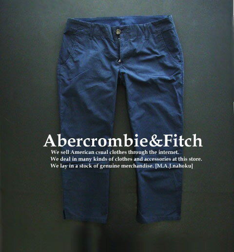 4405新品★アバクロンビー＆フィッチ Abercrombie&Fitch★七分丈パンツ★紺★2★WOMENS