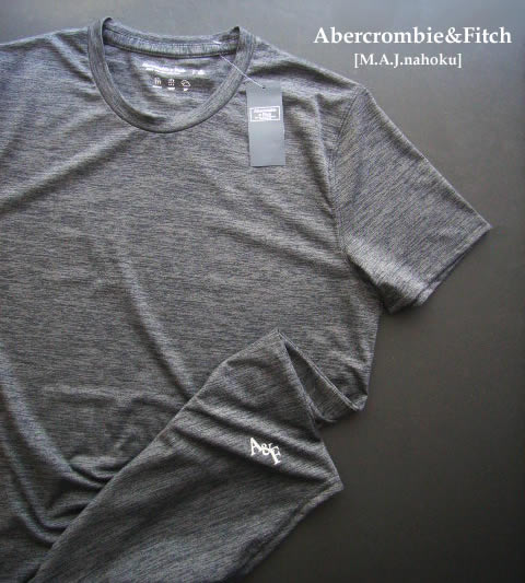 アバクロンビー&フィッチ Tシャツ メンズ 5399新品★アバクロンビー＆フィッチ Abercrombie&Fitch★裾ロゴTシャツ3235★ダークグレー★S★MENS