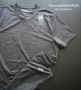 5399新品★アバクロンビー＆フィッチ Abercrombie&Fitch★裾ロゴTシャツ3235★ダークグレー★S★MENS