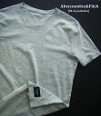 アバクロンビー&フィッチ Tシャツ メンズ 5403新品★アバクロンビー＆フィッチ Abercrombie&Fitch★裾パッチロゴTシャツ3239★グレー★XS★MENS