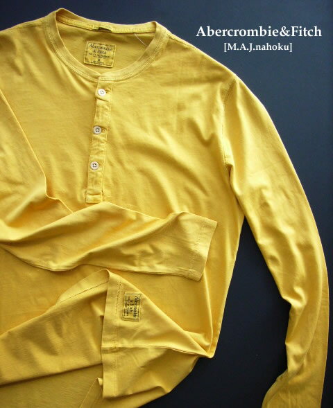 アバクロンビー&フィッチ Tシャツ メンズ 5058新品★アバクロンビー＆フィッチ Abercrombie&Fitch★ヴィンテージヘンリーロンT3004★からし★M★MENS★