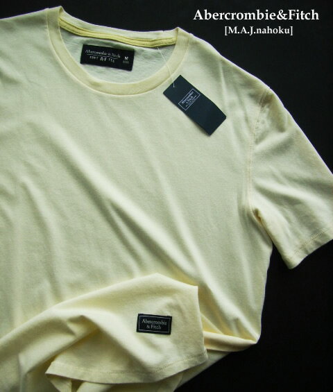 アバクロンビー&フィッチ Tシャツ メンズ 5165-6新品★アバクロンビー＆フィッチ Abercrombie&Fitch★裾パッチロゴTシャツ3028★レモン★MENS