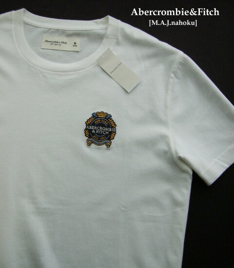 アバクロンビー&フィッチ Tシャツ メンズ 5505新品★アバクロンビー＆フィッチ Abercrombie&Fitch★胸ロゴ刺繍Tシャツ3260★白★M★MENS