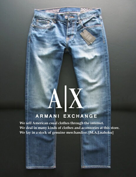 5878-92新品★アルマーニエクスチェンジ ARMANI EXCHANGE★A|X ヴィンテージデニム2105 STRAIGHT★MENS★