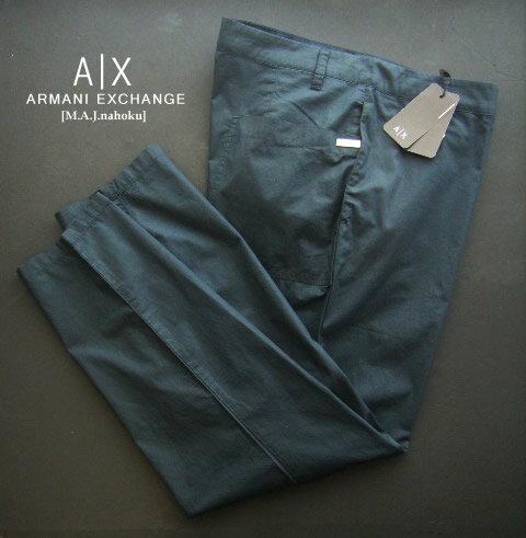 9162新品★アルマーニエクスチェンジ ARMANI EXCHANGE★A|X コットンパンツ3204★紺★31★MENS★