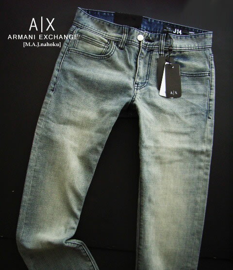 9238-42新品★アルマーニエクスチェンジ ARMANI EXCHANGE★A|X ヴィンテージデニム3228 J14 SKINNY★MENS　ジーンズ