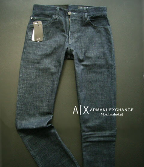 9243-8新品★アルマーニエクスチェンジ ARMANI EXCHANGE★A|X ヴィンテージデニム3230 J16 STRAIGHT★濃色★MENS　ジーンズ