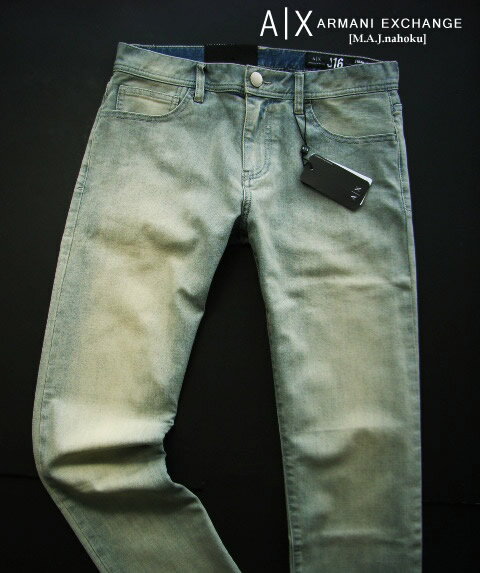 9249新品★アルマーニエクスチェンジ ARMANI EXCHANGE★A|X ヴィンテージデニム3231 J16 STRAIGHT★薄色★30S★MENS　ジーンズ