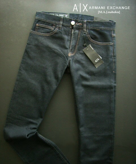 9268-9新品★アルマーニエクスチェンジ ARMANI EXCHANGE★A|X ヴィンテージデニム3237 J16 STRAIGHT★濃色★MENS　ジーンズ