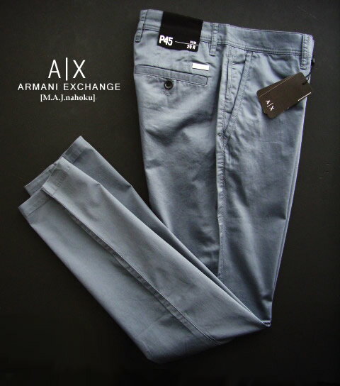 9286-8新品★アルマーニエクスチェンジ ARMANI EXCHANGE★A|X コットンパンツ3241 P45 SLIM★薄紫グレー系★MENS★