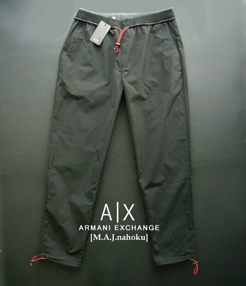 9304新品★アルマーニエクスチェンジ ARMANI EXCHANGE★A|X デザインパンツ3253★黒★31★MENS★