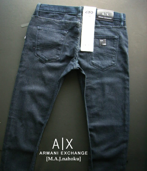 9313-4新品★アルマーニエクスチェンジ ARMANI EXCHANGE★A|X ヴィンテージJOGG系デニム3255 J13 SLIM★濃色★MENS★メンズ　ストレッチ　ジーンズ
