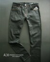 9721新品★アルマーニエクスチェンジ ARMANI EXCHANGE★A|X ヴィンテージデニム3307 J14 SKINNY★黒系★31★MENS　ジーンズ