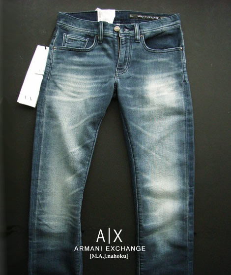 9738新品★アルマーニエクスチェンジ ARMANI EXCHANGE★A|X ヴィンテージJOGG系デニムパンツ3318 J13 SLIM★28R★MENS★メンズ　ストレッチ　ジーンズ